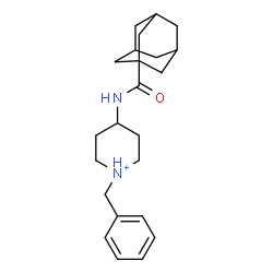 ChemSpider 2D Image | 4-[(Adamantan-1-ylcarbonyl)amino]-1-benzylpiperidinium | C23H33N2O