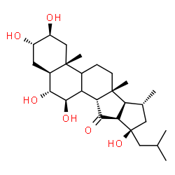 ChemSpider 2D Image | (2beta,3alpha,5alpha,6alpha,7beta,8xi,9xi,14beta,16beta,23R)-2,3,6,7,23-Pentahydroxy-16,23-cyclocholestan-15-one | C27H44O6