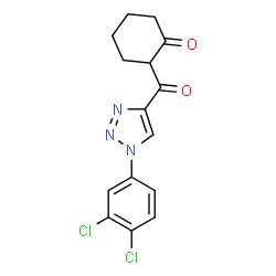 ChemSpider 2D Image | 2-{[1-(3,4-Dichlorophenyl)-1H-1,2,3-triazol-4-yl]carbonyl}cyclohexanone | C15H13Cl2N3O2
