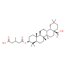 ChemSpider 2D Image | (3beta)-3-[(4-Carboxy-3-methylbutanoyl)oxy]oleanan-28-oic acid | C36H58O6