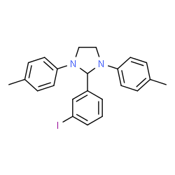 ChemSpider 2D Image | 2-(3-Iodophenyl)-1,3-bis(4-methylphenyl)imidazolidine | C23H23IN2