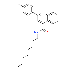 ChemSpider 2D Image | 2-(4-Methylphenyl)-N-nonyl-4-quinolinecarboxamide | C26H32N2O