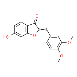 ChemSpider 2D Image | 2-(3,4-Dimethoxybenzylidene)-6-hydroxy-1-benzofuran-3(2H)-one | C17H14O5