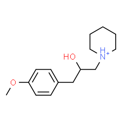 ChemSpider 2D Image | 1-[2-Hydroxy-3-(4-methoxyphenyl)propyl]piperidinium | C15H24NO2