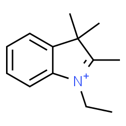 ChemSpider 2D Image | 1-Ethyl-2,3,3-trimethyl-3H-indolium | C13H18N