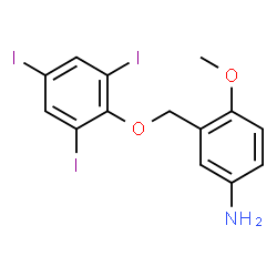 ChemSpider 2D Image | 4-Methoxy-3-[(2,4,6-triiodophenoxy)methyl]aniline | C14H12I3NO2