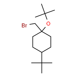ChemSpider 2D Image | 1-(Bromomethyl)-4-(2-methyl-2-propanyl)-1-[(2-methyl-2-propanyl)oxy]cyclohexane | C15H29BrO