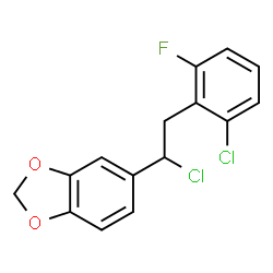 ChemSpider 2D Image | 5-[1-Chloro-2-(2-chloro-6-fluorophenyl)ethyl]-1,3-benzodioxole | C15H11Cl2FO2