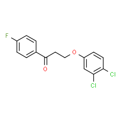 ChemSpider 2D Image | 3-(3,4-Dichlorophenoxy)-1-(4-fluorophenyl)-1-propanone | C15H11Cl2FO2