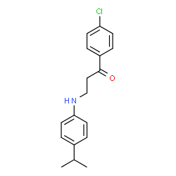 ChemSpider 2D Image | 1-(4-chlorophenyl)-3-(4-isopropylanilino)-1-propanone | C18H20ClNO