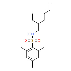 ChemSpider 2D Image | N-(2-Ethylhexyl)-2,4,6-trimethylbenzenesulfonamide | C17H29NO2S