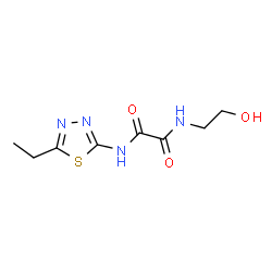 ChemSpider 2D Image | N'-(5-ethyl-1,3,4-thiadiazol-2-yl)-N-(2-hydroxyethyl)ethanediamide | C8H12N4O3S