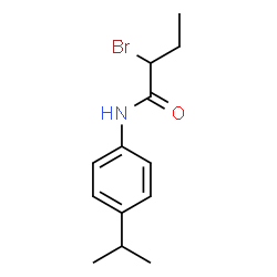 ChemSpider 2D Image | 2-Bromo-N-(4-isopropylphenyl)butanamide | C13H18BrNO