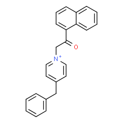 ChemSpider 2D Image | 4-Benzyl-1-[2-(1-naphthyl)-2-oxoethyl]pyridinium | C24H20NO