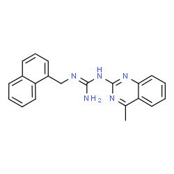 ChemSpider 2D Image | 1-(4-Methyl-2-quinazolinyl)-2-(1-naphthylmethyl)guanidine | C21H19N5