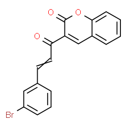 ChemSpider 2D Image | 3-[3-(3-Bromophenyl)acryloyl]-2H-chromen-2-one | C18H11BrO3