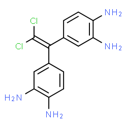 ChemSpider 2D Image | 4,4'-(2,2-Dichloro-1,1-ethenediyl)di(1,2-benzenediamine) | C14H14Cl2N4