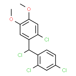 ChemSpider 2D Image | 1-Chloro-2-[chloro(2,4-dichlorophenyl)methyl]-4,5-dimethoxybenzene | C15H12Cl4O2