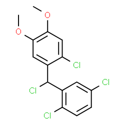 ChemSpider 2D Image | 1-Chloro-2-[chloro(2,5-dichlorophenyl)methyl]-4,5-dimethoxybenzene | C15H12Cl4O2