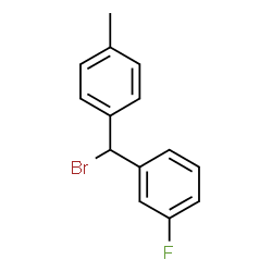 ChemSpider 2D Image | 1-[Bromo(4-methylphenyl)methyl]-3-fluorobenzene | C14H12BrF