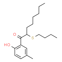 ChemSpider 2D Image | 2-(Butylsulfanyl)-1-(2-hydroxy-5-methylphenyl)-1-octanone | C19H30O2S