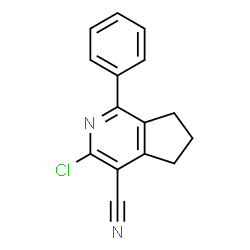 ChemSpider 2D Image | 3-chloro-1-phenyl-5H,6H,7H-cyclopenta[c]pyridine-4-carbonitrile | C15H11ClN2