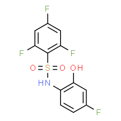 ChemSpider 2D Image | 2,4,6-Trifluoro-N-(4-fluoro-2-hydroxyphenyl)benzenesulfonamide | C12H7F4NO3S