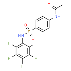 ChemSpider 2D Image | N-{4-[(Pentafluorophenyl)sulfamoyl]phenyl}acetamide | C14H9F5N2O3S