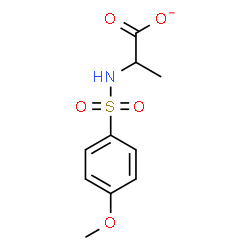 ChemSpider 2D Image | 2-{[(4-Methoxyphenyl)sulfonyl]amino}propanoate | C10H12NO5S