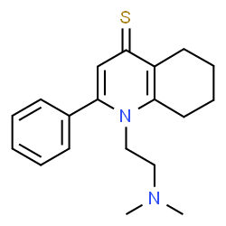 ChemSpider 2D Image | 1-[2-(Dimethylamino)ethyl]-2-phenyl-5,6,7,8-tetrahydro-4(1H)-quinolinethione | C19H24N2S