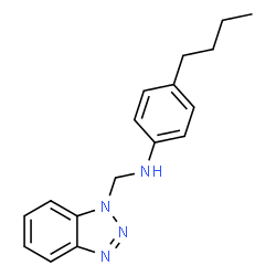 ChemSpider 2D Image | N-(1H-Benzotriazol-1-ylmethyl)-4-butylaniline | C17H20N4