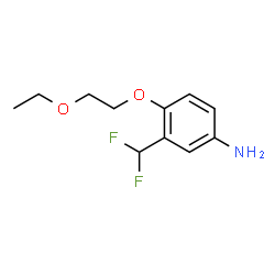 ChemSpider 2D Image | 3-(Difluoromethyl)-4-(2-ethoxyethoxy)aniline | C11H15F2NO2