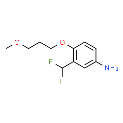 ChemSpider 2D Image | 3-(Difluoromethyl)-4-(3-methoxypropoxy)aniline | C11H15F2NO2