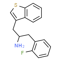 ChemSpider 2D Image | 1-(1-Benzothiophen-3-yl)-3-(2-fluorophenyl)-2-propanamine | C17H16FNS