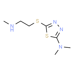 ChemSpider 2D Image | N,N-Dimethyl-5-{[2-(methylamino)ethyl]sulfanyl}-1,3,4-thiadiazol-2-amine | C7H14N4S2