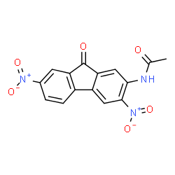 ChemSpider 2D Image | 2-ACETAMIDO-3,7-DINITRO-9-FLUORENONE | C15H9N3O6