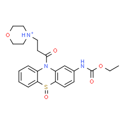 ChemSpider 2D Image | 4-(3-{2-[(Ethoxycarbonyl)amino]-5-oxido-10H-phenothiazin-10-yl}-3-oxopropyl)morpholin-4-ium | C22H26N3O5S