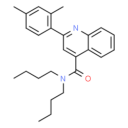 ChemSpider 2D Image | N,N-Dibutyl-2-(2,4-dimethylphenyl)-4-quinolinecarboxamide | C26H32N2O