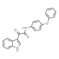 ChemSpider 2D Image | 2-(1H-Indol-3-yl)-2-oxo-N-(4-phenoxyphenyl)acetamide | C22H16N2O3
