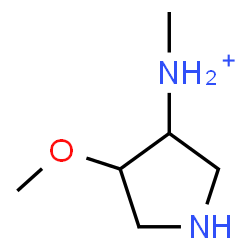 ChemSpider 2D Image | 4-Methoxy-N-methyl-3-pyrrolidinaminium | C6H15N2O