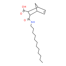 ChemSpider 2D Image | 3-(Dodecylcarbamoyl)bicyclo[2.2.1]hept-5-ene-2-carboxylic acid | C21H35NO3