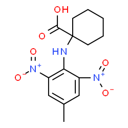 ChemSpider 2D Image | 1-[(4-Methyl-2,6-dinitrophenyl)amino]cyclohexanecarboxylic acid | C14H17N3O6
