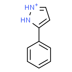 ChemSpider 2D Image | 5-Phenyl-1H-pyrazol-1-ium | C9H9N2