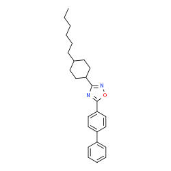 ChemSpider 2D Image | 5-(4-Biphenylyl)-3-(4-hexylcyclohexyl)-1,2,4-oxadiazole | C26H32N2O