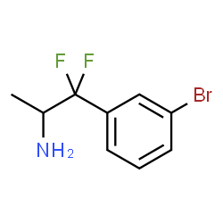 ChemSpider 2D Image | 1-(3-Bromophenyl)-1,1-difluoro-2-propanamine | C9H10BrF2N