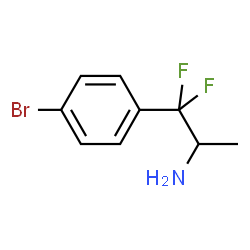 ChemSpider 2D Image | 1-(4-Bromophenyl)-1,1-difluoro-2-propanamine | C9H10BrF2N