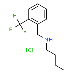 ChemSpider 2D Image | N-[2-(Trifluoromethyl)benzyl]-1-butanamine hydrochloride (1:1) | C12H17ClF3N