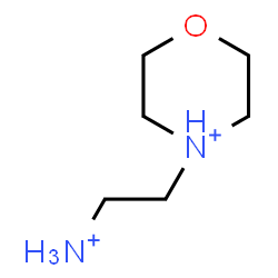 ChemSpider 2D Image | 4-(2-Ammonioethyl)morpholin-4-ium | C6H16N2O