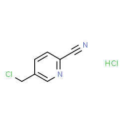 ChemSpider 2D Image | 5-(chloromethyl)pyridine-2-carbonitrile hydrochloride | C7H6Cl2N2