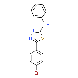 ChemSpider 2D Image | 5-(4-Bromophenyl)-N-phenyl-1,3,4-thiadiazol-2-amine | C14H10BrN3S